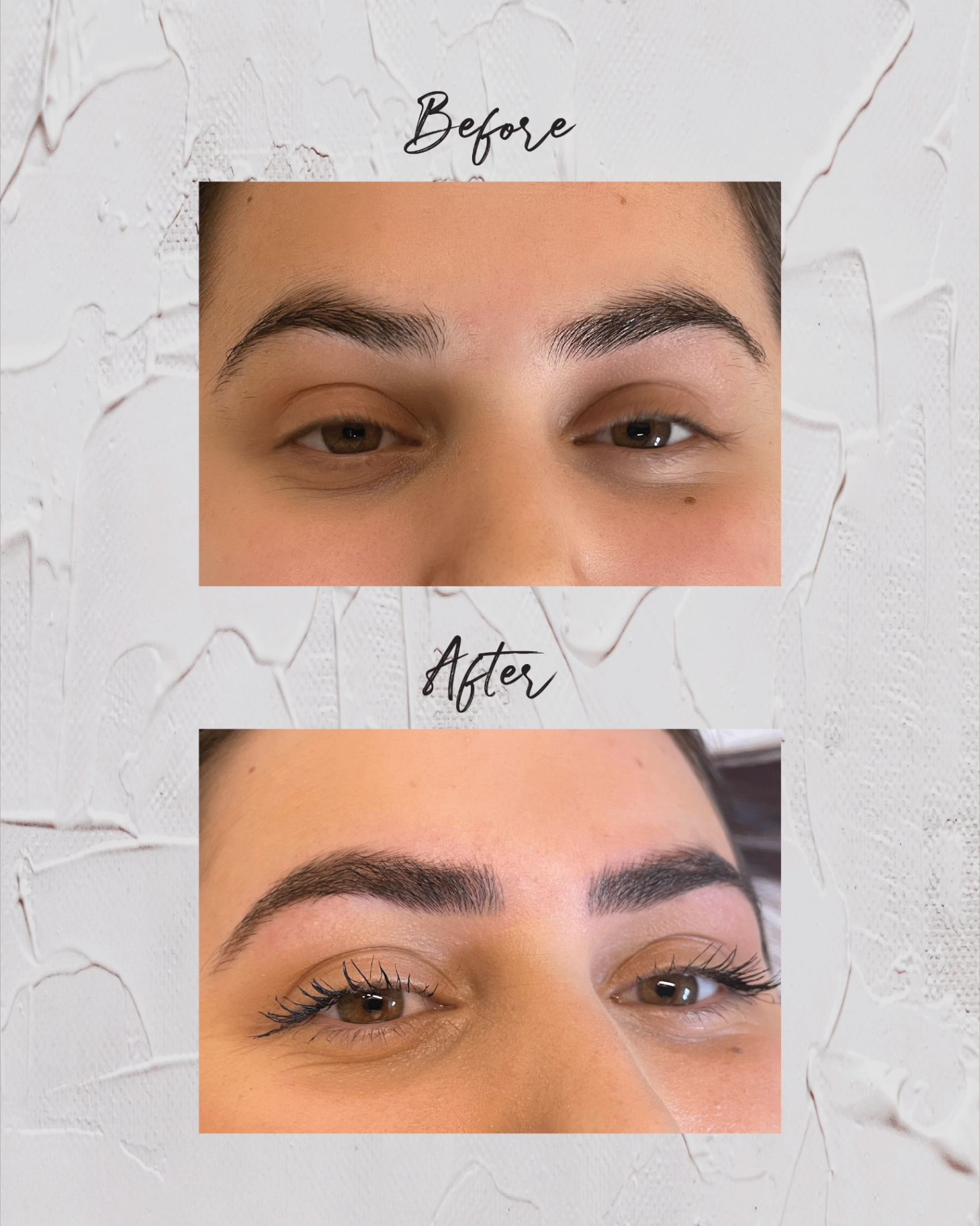 Microblading läkning och ögonbryn transformation på Bare Beauty Skellefteå salon — Före & Efter