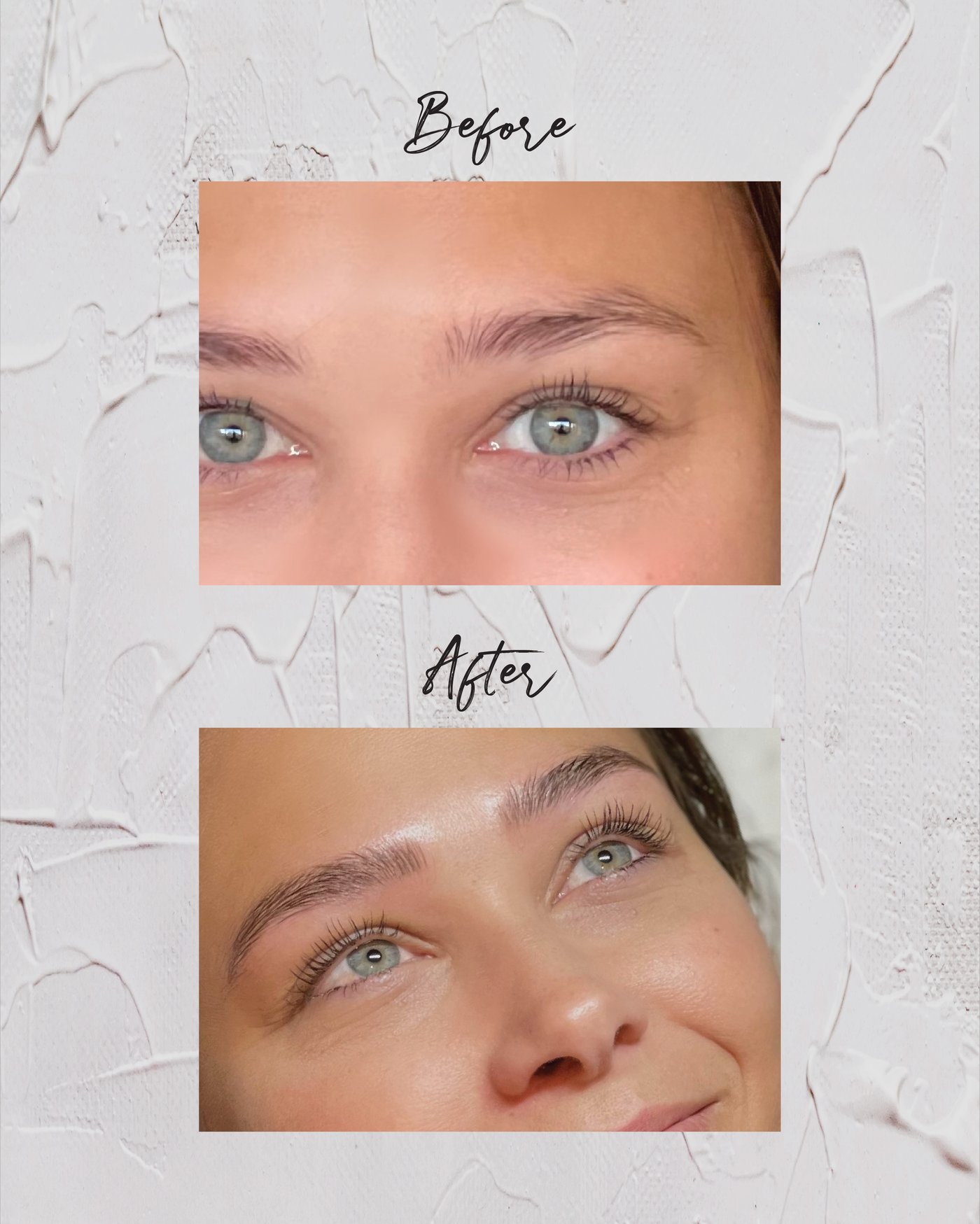 Microblading läkning och ögonbryn transformation på Bare Beauty Skellefteå salon — Före & Efter