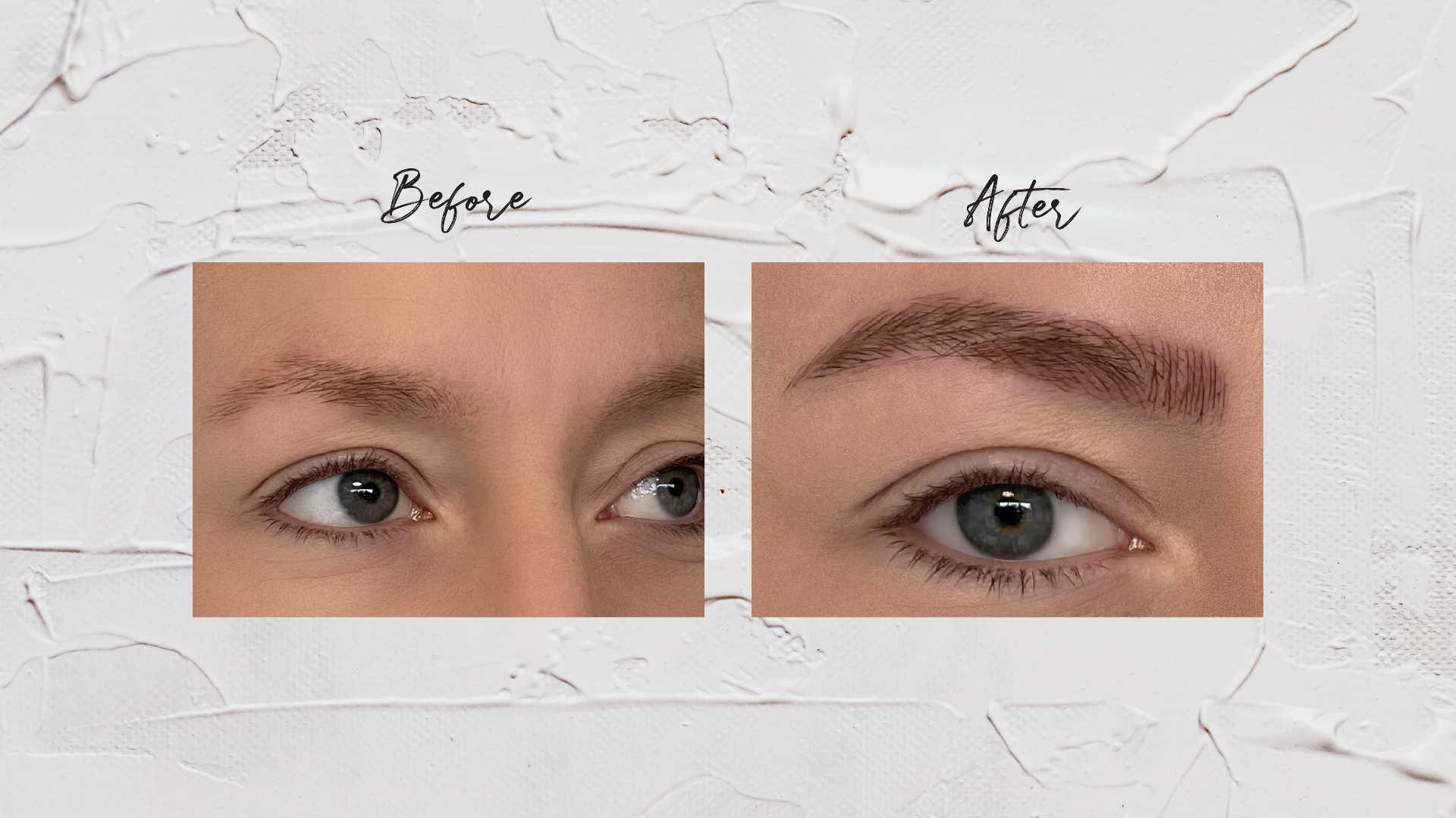Microblading läkning och ögonbryn transformation på Bare Beauty Skellefteå salon — Före & Efter
